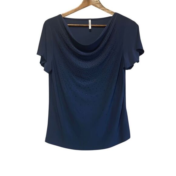 Passports blouse size medium sparkly‎ blue - Picture 1 of 4